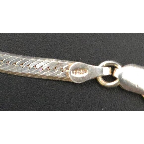 Vior 925 Sterling Silver Vntg Snake Chain Bracelet With Lobster Clasp Italy - Picture 8 of 10